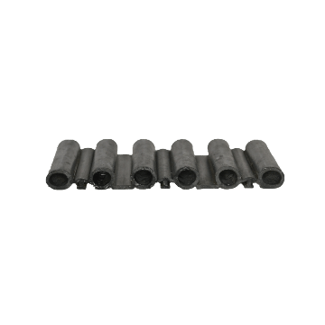 Rubber profiel 100mm met 6x kabeldoorvoer (per meter)